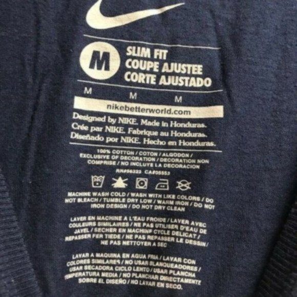 Nike | Navy Slim Fit 'Just Do It' Graphic Short Sleeve Tee | Sz M - Picture 5 of 7
